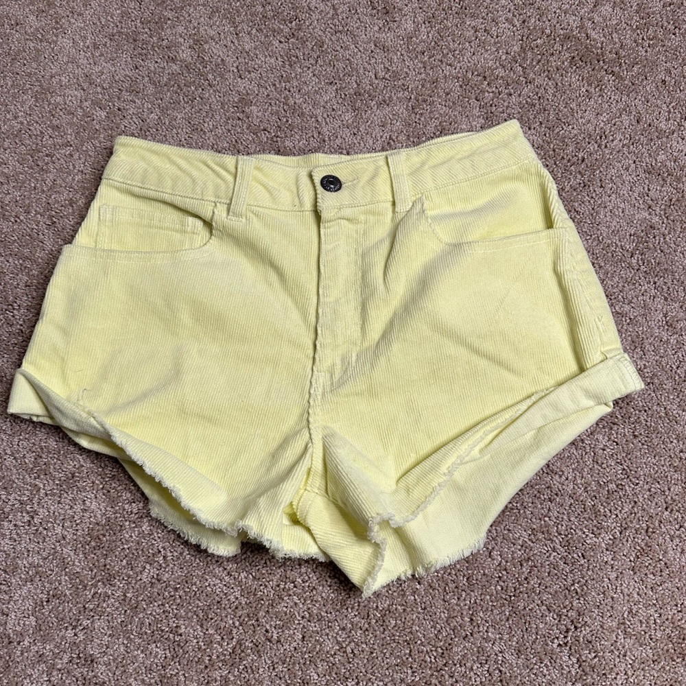 Forever 21 Neon Yellow‎ Woven Shorts